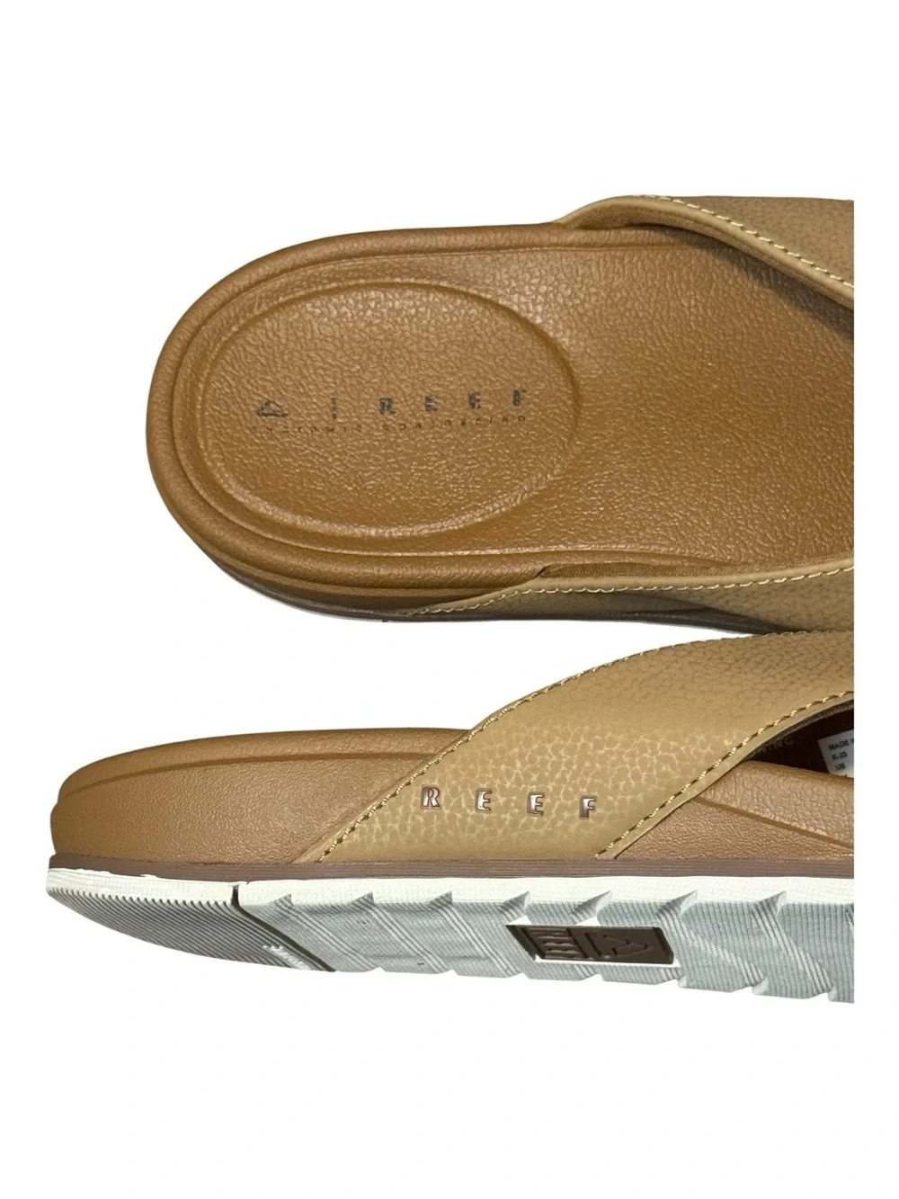 Reef Men's Phantom Cushion Bonzer Sandals Tan Flip Flops Size 11